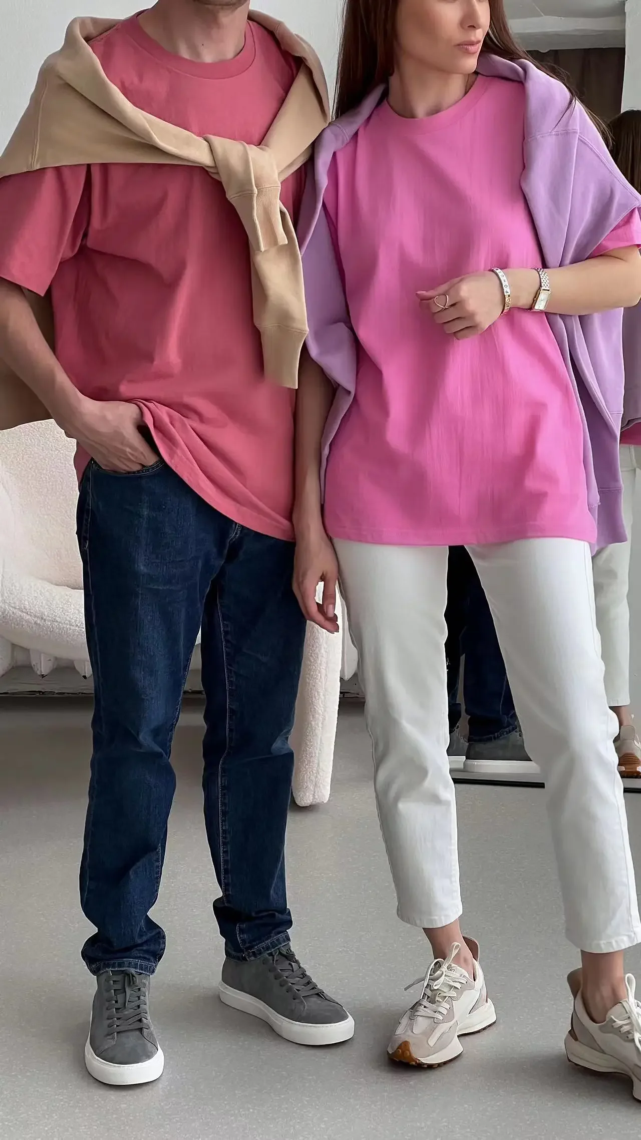 100% cotton large size 250g candy color lotus root pink loose solid color cotton short-sleeved T-shirt for men and women
100% cotton large size 250g candy color lotus root pink loose solid color cotton short-sleeved T-shirt for men and women