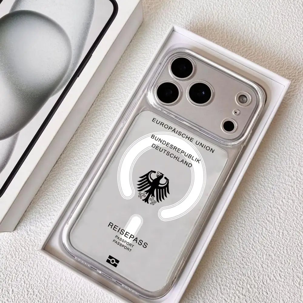 Прозрачный магнитный противоударный чехол для iPhone 17 16 15 14 13 12 11 Pro Max Plus с защитой от царапин в стиле немецкого паспорта
Прозрачный магнитный противоударный чехол для iPhone 17 16 15 14 13 12 11 Pro Max Plus с защитой от царапин в стиле немецкого паспорта