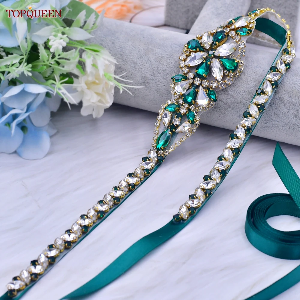 TOPQUEEN Hand Sewn Wedding Belt Navy Blue Stone Applique Women's Ribbon Belt Bridesmaid Sash Holiday Gift Jewelry S489
TOPQUEEN Hand Sewn Wedding Belt Navy Blue Stone Applique Women's Ribbon Belt Bridesmaid Sash Holiday Gift Jewelry S489