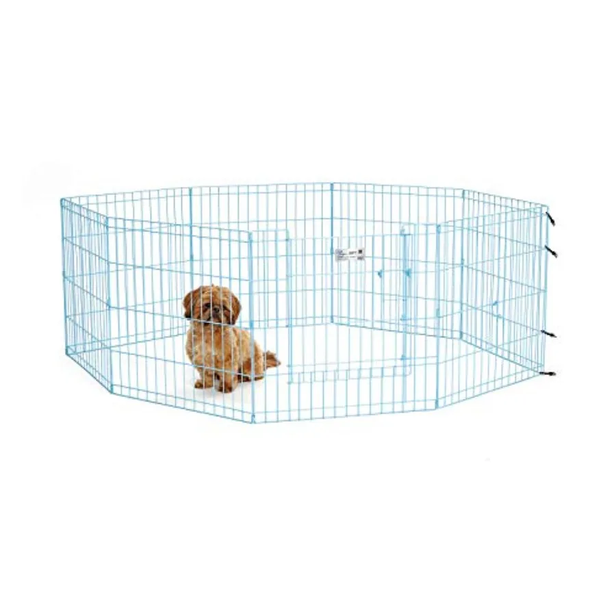 Folding Metal Puppy/ Dog Exercise Pen Indoor/Outdoor Playpen with Door 16 Sq Feet of Play Space 24-Inches Tall Blue
Folding Metal Puppy/ Dog Exercise Pen Indoor/Outdoor Playpen with Door 16 Sq Feet of Play Space 24-Inches Tall Blue