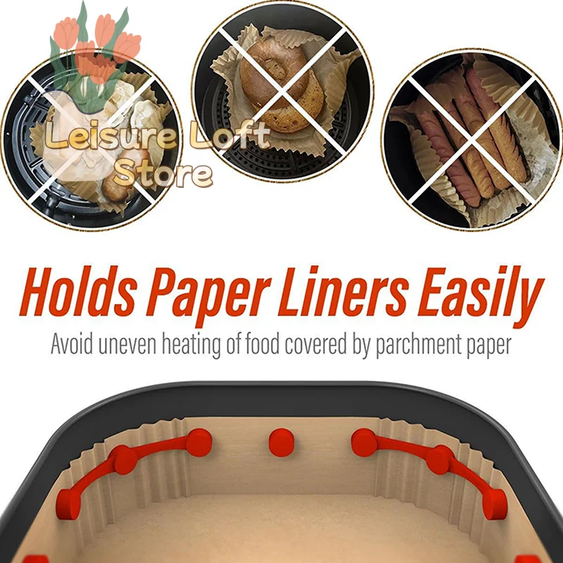 Magnetic Silicone Buckle for Air Fryer - Heat-Resistant Parchment Paper Holder, Universal Fit for Most Models
Magnetic Silicone Buckle for Air Fryer - Heat-Resistant Parchment Paper Holder, Universal Fit for Most Models