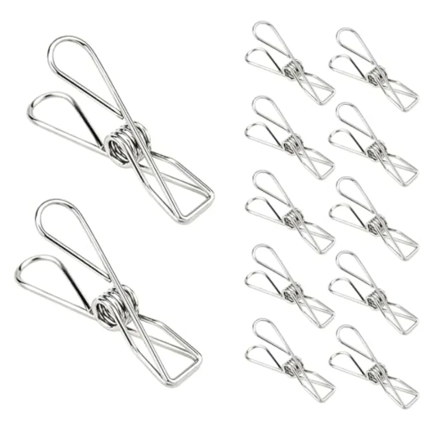 Laundry Clothes Pins Clips 50 Pack Stainless Steel Heavy Duty Laundry Peg Metal Clip Clothespins for Hanging Outdoor Clotheslin
Laundry Clothes Pins Clips 50 Pack Stainless Steel Heavy Duty Laundry Peg Metal Clip Clothespins for Hanging Outdoor Clotheslin