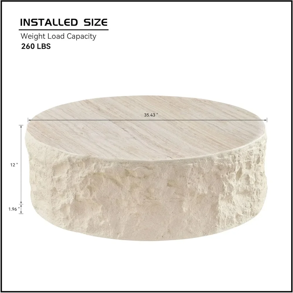 Fiberglass Vintage Center Table, Imitation Stone Table Front of The Sofa, Modern Coffee Table for Li,35.43'' Round Coffee Table
Fiberglass Vintage Center Table, Imitation Stone Table Front of The Sofa, Modern Coffee Table for Li,35.43'' Round Coffee Table