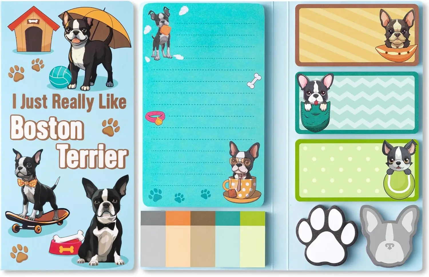 550-Sheet Boston Terrier Sticky Notes Set with Divider Tabs, Cute Animal Memo Pads for Office School
550-Sheet Boston Terrier Sticky Notes Set with Divider Tabs, Cute Animal Memo Pads for Office School