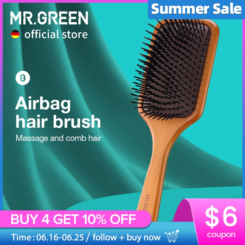 Щетка для волос MR.GREEN, натуральный клен, широкая доска, массажная подушка для кожи головы, расческа с мелкими зубьями для вьющихся длинных волос, женщин и мужчин
Щетка для волос MR.GREEN, натуральный клен, широкая доска, массажная подушка для кожи головы, расческа с мелкими зубьями для вьющихся длинных волос, женщин и мужчин