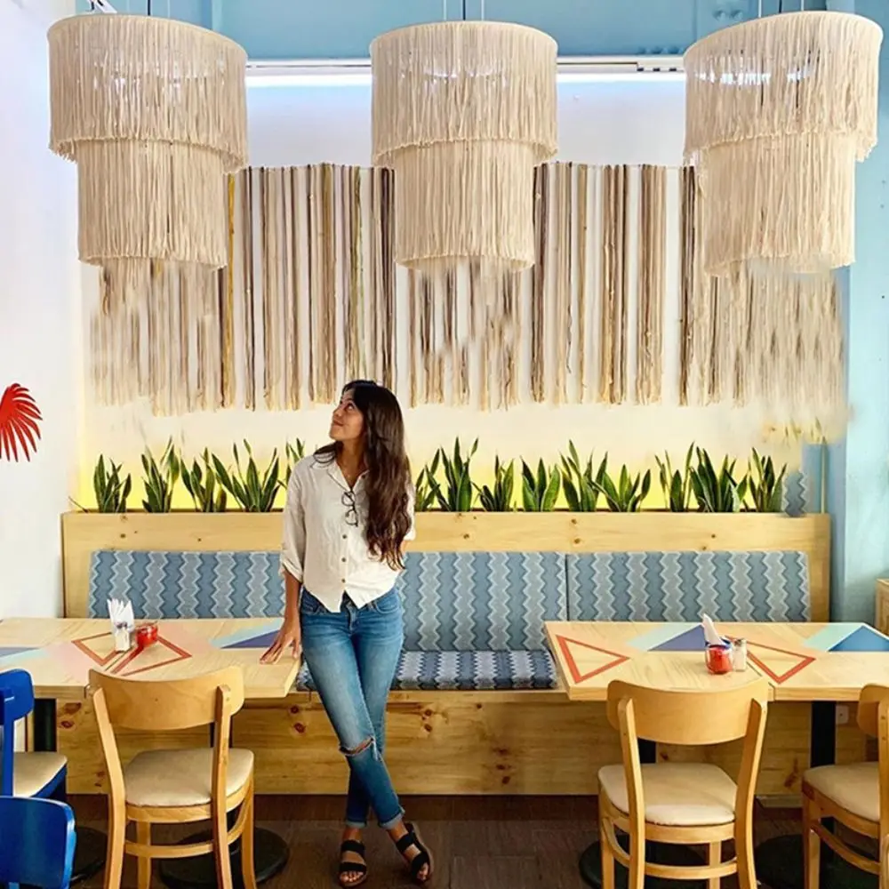 Изысканный абажур ручной работы из макраме с кисточками в деревенском стиле, винтажный креативный подвесной светильник
Изысканный абажур ручной работы из макраме с кисточками в деревенском стиле, винтажный креативный подвесной светильник