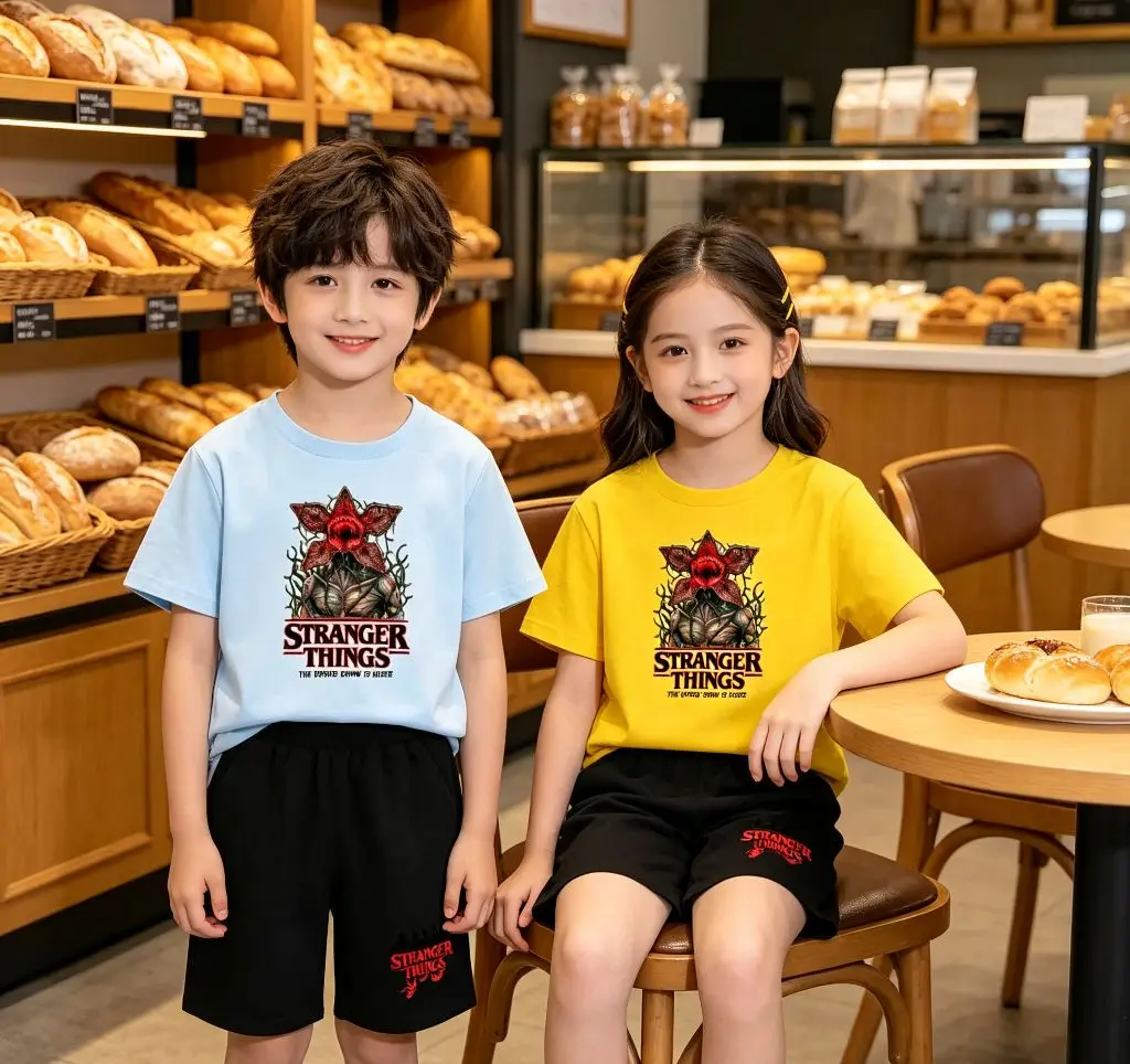 Children's Summer Sportswear Featuring Unique Patterns - T-shirts and Shorts - Are Suitable for Boys/girls' Daily Wear.
Children's Summer Sportswear Featuring Unique Patterns - T-shirts and Shorts - Are Suitable for Boys/girls' Daily Wear.