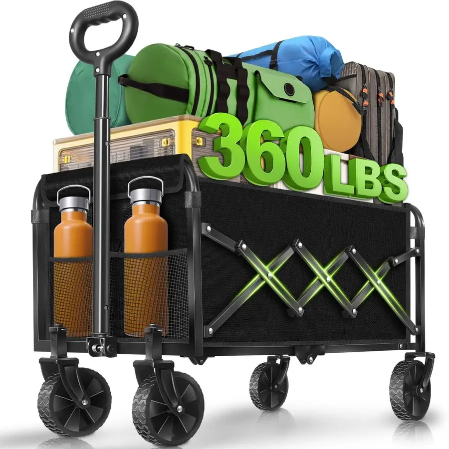 Carts Foldable, 360LBS Heavy Duty Collapsible Wagon Cart with Wheels, Portable Folding Utility Cart with Adjustable Handle amp C
Carts Foldable, 360LBS Heavy Duty Collapsible Wagon Cart with Wheels, Portable Folding Utility Cart with Adjustable Handle amp C