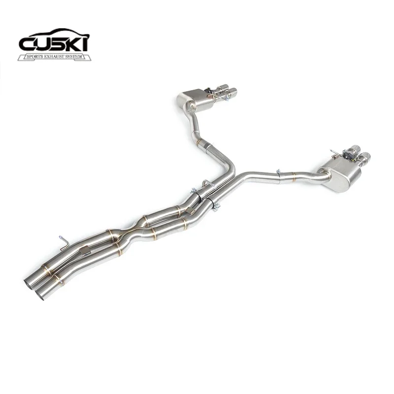 Задняя выхлопная система из нержавеющей стали, подходит для Audi S8 D4 3.0T 4.0T 2010-2017, аксессуары для модификации автомобильных выхлопных газов
Задняя выхлопная система из нержавеющей стали, подходит для Audi S8 D4 3.0T 4.0T 2010-2017, аксессуары для модификации автомобильных выхлопных газов