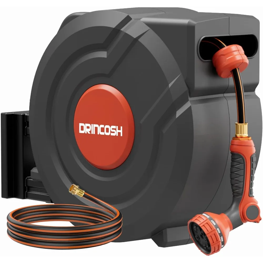 3rd Generation Retractable Garden Hose 100 ft x 1/2 inch Heavy Duty Wall-Mounted Hose Reel 180° Swivel Automatic Slow Return Any
3rd Generation Retractable Garden Hose 100 ft x 1/2 inch Heavy Duty Wall-Mounted Hose Reel 180° Swivel Automatic Slow Return Any