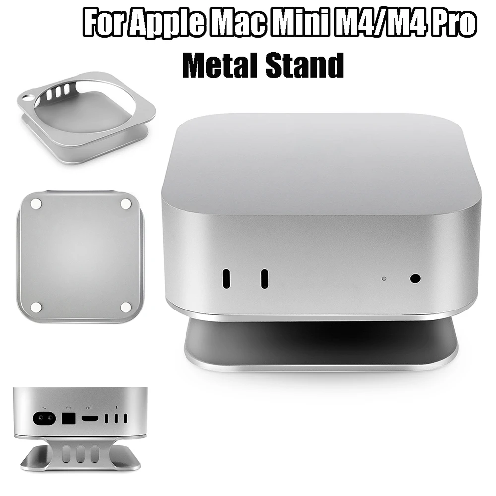 Metal Stand for Apple Mac Mini M4/M4 Pro Desktop Holder Ventilation Dissipation Cooling Desktop Mount Desktop Base Holder
Metal Stand for Apple Mac Mini M4/M4 Pro Desktop Holder Ventilation Dissipation Cooling Desktop Mount Desktop Base Holder