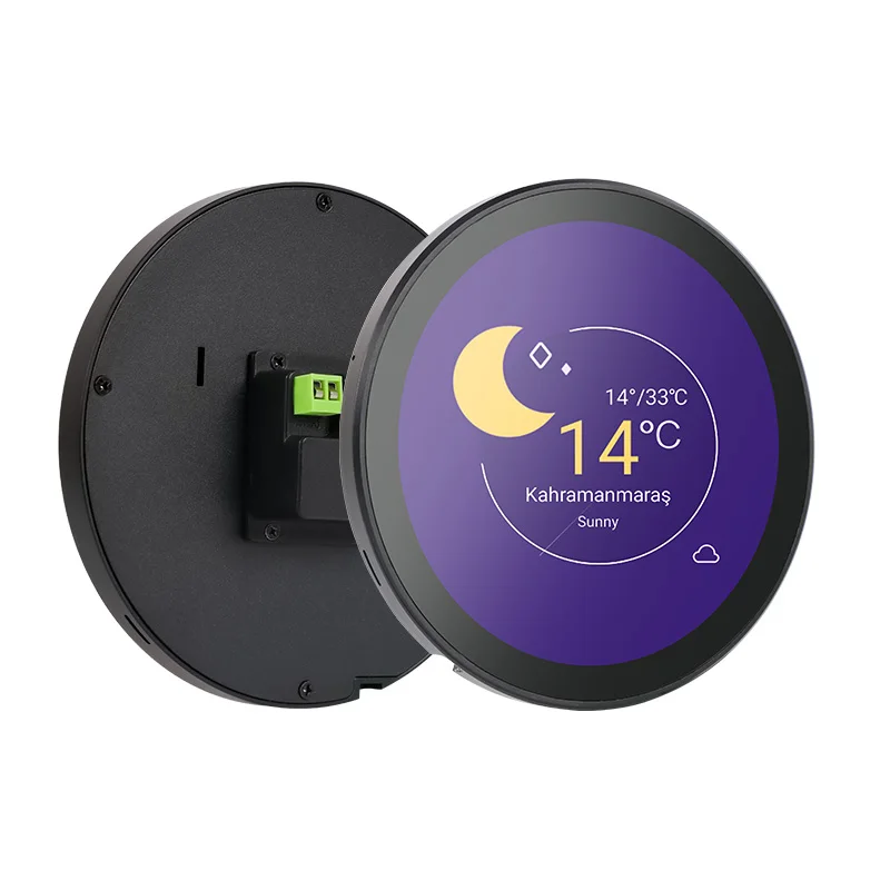 Multi-function Touch Screen In-wall 5 Inch 1080*1080 High Resolution Glass Round Smart Life Smart Control Panel with Ethernet