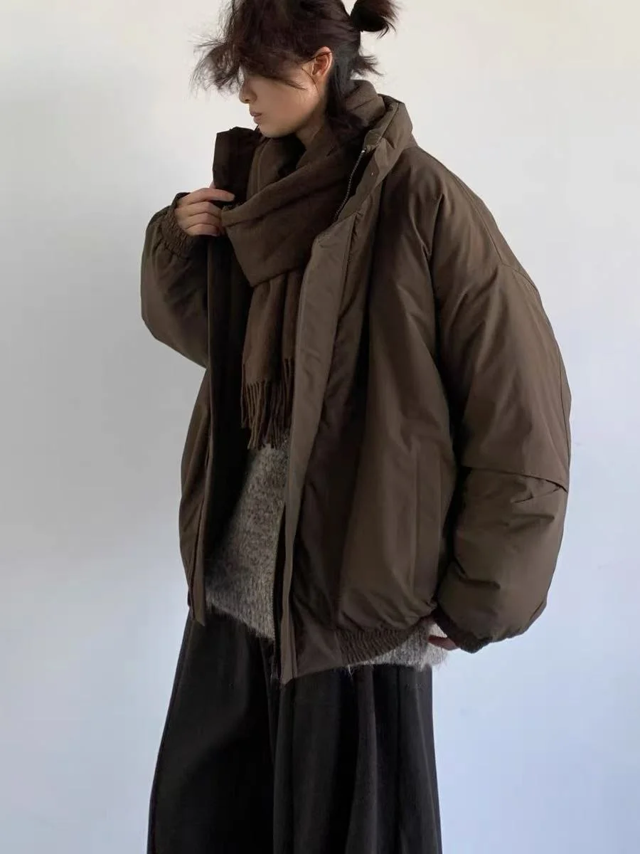 Retro Japanese Sle Workwear Cotton Jaet Stand Collar Bread Sle Women's Student Autumn Winter Loose Polyester Fiber Fill
Retro Japanese Sle Workwear Cotton Jaet Stand Collar Bread Sle Women's Student Autumn Winter Loose Polyester Fiber Fill