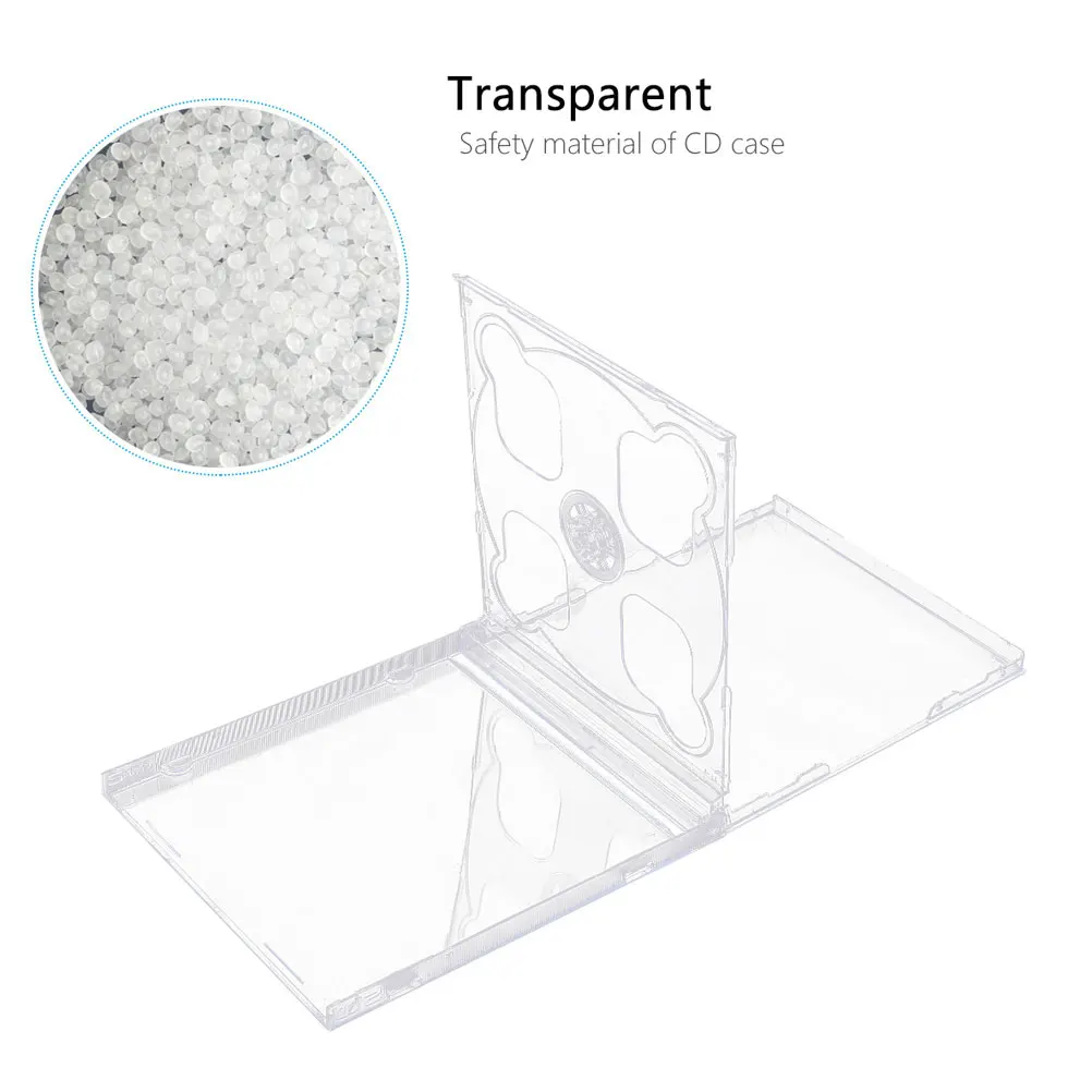 5pcs Dual Jewel Clear Tray Standard Empty Dvd Case Portable Cd Storage Holder Media Video Storage Case Cd Box Transparent Safe
5pcs Dual Jewel Clear Tray Standard Empty Dvd Case Portable Cd Storage Holder Media Video Storage Case Cd Box Transparent Safe