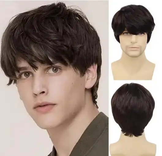 Synthetic Hair Brown Short Wig with Bangs Male Wig Cosplay Party Carnival Party Halloween Costume Salon Wig Straight Asain Hair
Synthetic Hair Brown Short Wig with Bangs Male Wig Cosplay Party Carnival Party Halloween Costume Salon Wig Straight Asain Hair