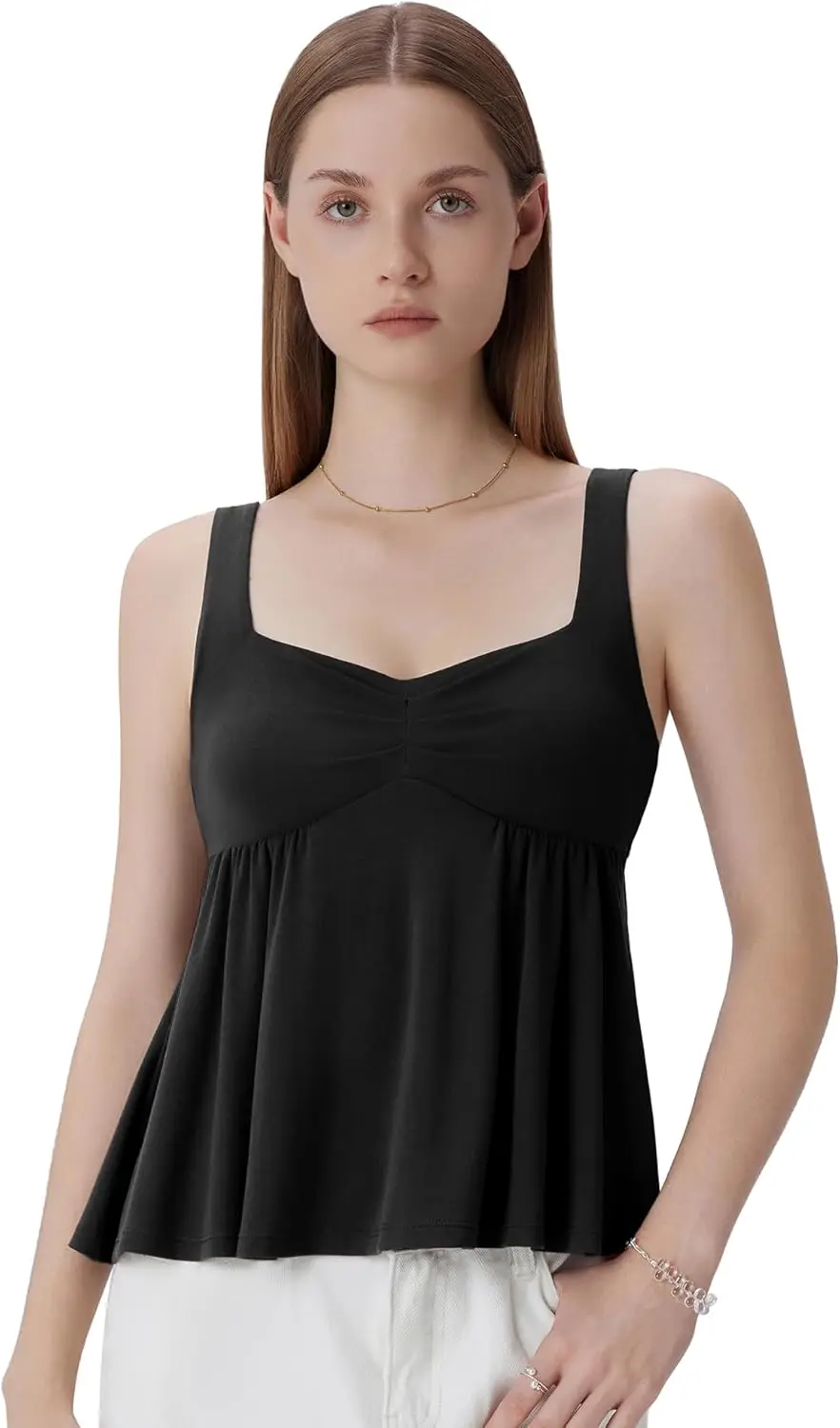 Babydoll Tops for Women Modal Tank Tops with Built in Bras Cute Peplum Summer Flowy Going Out Top
Babydoll Tops for Women Modal Tank Tops with Built in Bras Cute Peplum Summer Flowy Going Out Top