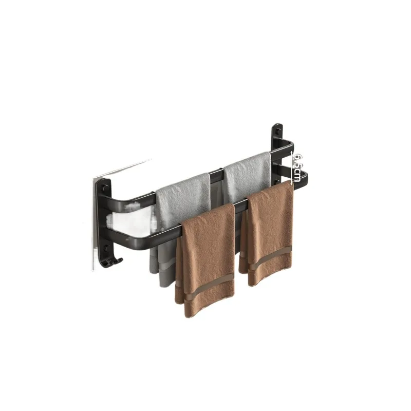 Space aluminum towel rack single rod double rod non-punching bathroom towel rack hanger
Space aluminum towel rack single rod double rod non-punching bathroom towel rack hanger