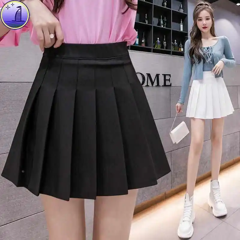 School Girls Skirt with Elastic Waist High Waist Pleated Short Skirt Korean Style Cotton Polyester Blend Thickened A-Line Skirt
School Girls Skirt with Elastic Waist High Waist Pleated Short Skirt Korean Style Cotton Polyester Blend Thickened A-Line Skirt
