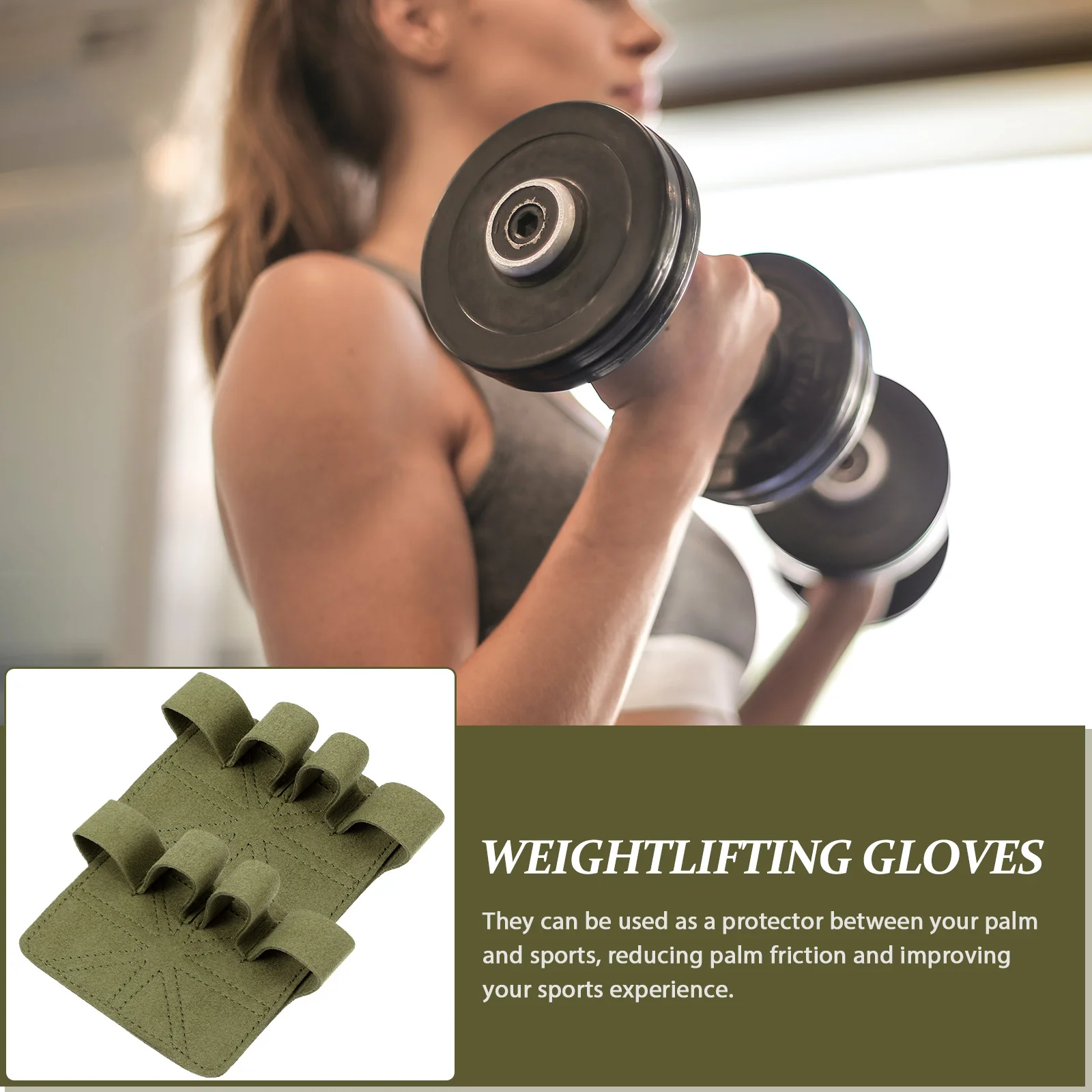 Weightlifting Gloves Durable Microfiber Palm Protection for Gym Training Hard Pulling Pads Non slip Breathable Military Green
Weightlifting Gloves Durable Microfiber Palm Protection for Gym Training Hard Pulling Pads Non slip Breathable Military Green