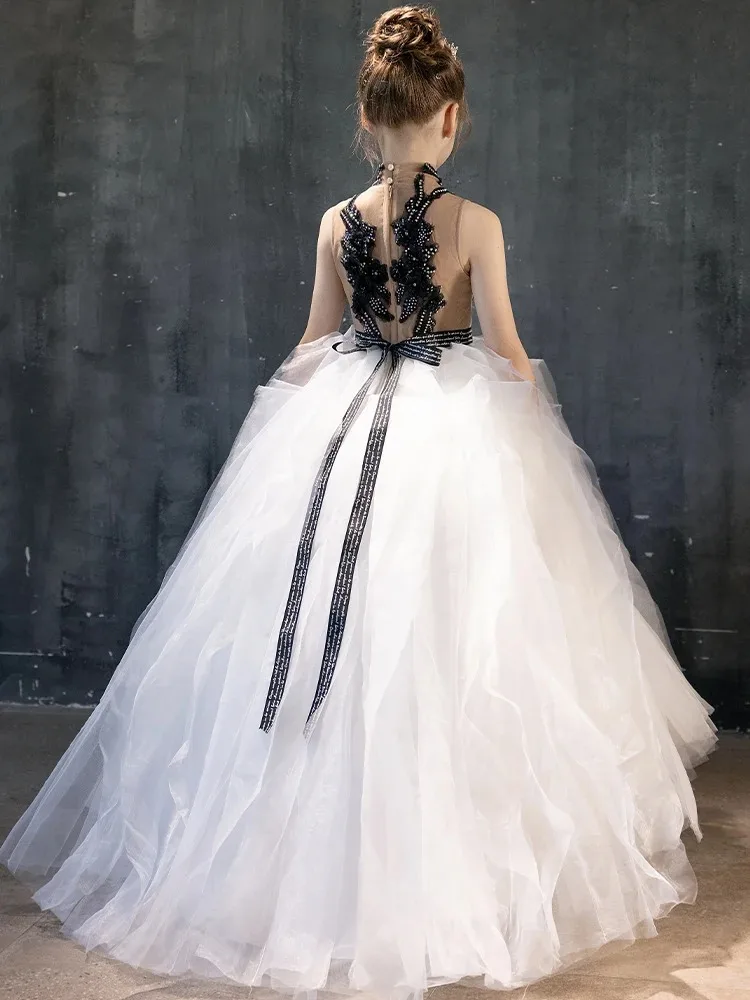 Custom Luxury Black and White Girl's Bridesmaid Dress Dubai Princess Children's Birthday Wedding Party Pageant Ball Gown
Custom Luxury Black and White Girl's Bridesmaid Dress Dubai Princess Children's Birthday Wedding Party Pageant Ball Gown