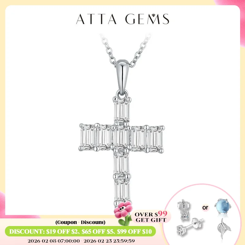 Attagems Handmade Cross Pendant Moissanite Solid Sterling 925 Silver Necklace For Women Luxury Jewelry for Engagement Christmas
Attagems Handmade Cross Pendant Moissanite Solid Sterling 925 Silver Necklace For Women Luxury Jewelry for Engagement Christmas