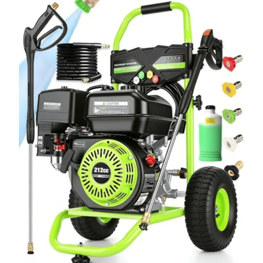 4200PSI Gas Pressure Washer 4.0GPM Gas Power Washer 212CC Gas Powered Washing Machine Commercial High Pressure Washer 25ft Hose
4200PSI Gas Pressure Washer 4.0GPM Gas Power Washer 212CC Gas Powered Washing Machine Commercial High Pressure Washer 25ft Hose