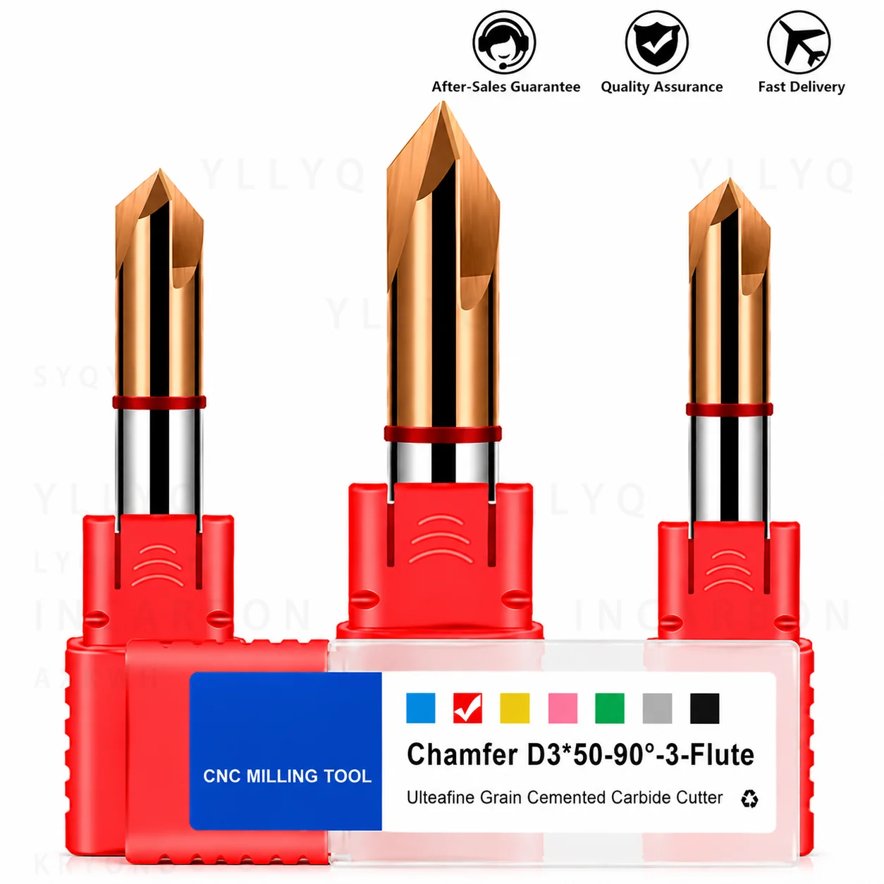 HRC55 Tungsten Steel Carbide 3 Flute Chamfer End Mill 60° 90° 120° Straight Groove CNC Milling Cutter for Steel Machining Tool
HRC55 Tungsten Steel Carbide 3 Flute Chamfer End Mill 60° 90° 120° Straight Groove CNC Milling Cutter for Steel Machining Tool