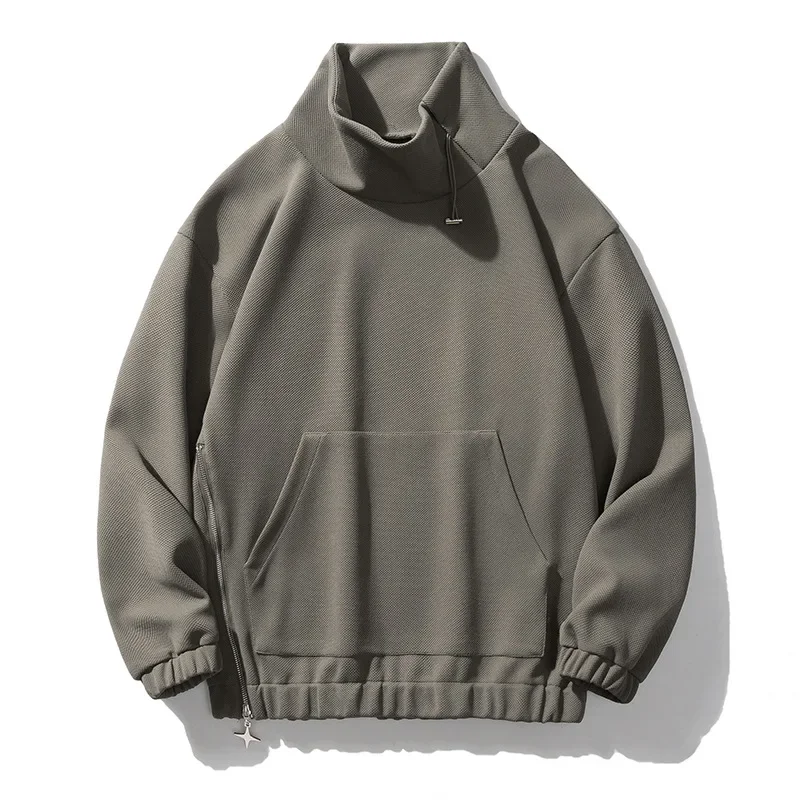 2023 New Men's Solid High Neck Simple Large Casual Sweater Youth Loose Pullover Fashion Men's Top
2023 New Men's Solid High Neck Simple Large Casual Sweater Youth Loose Pullover Fashion Men's Top