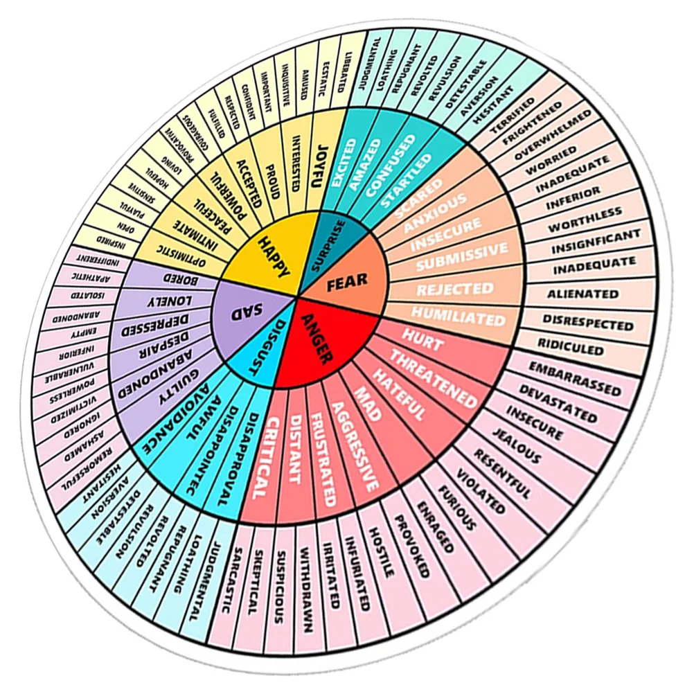 Aldult Emotion Wheel Child Stickers for Adults PVC Rubber Soft Magnet Feelings Chart Calming Emotions
Aldult Emotion Wheel Child Stickers for Adults PVC Rubber Soft Magnet Feelings Chart Calming Emotions