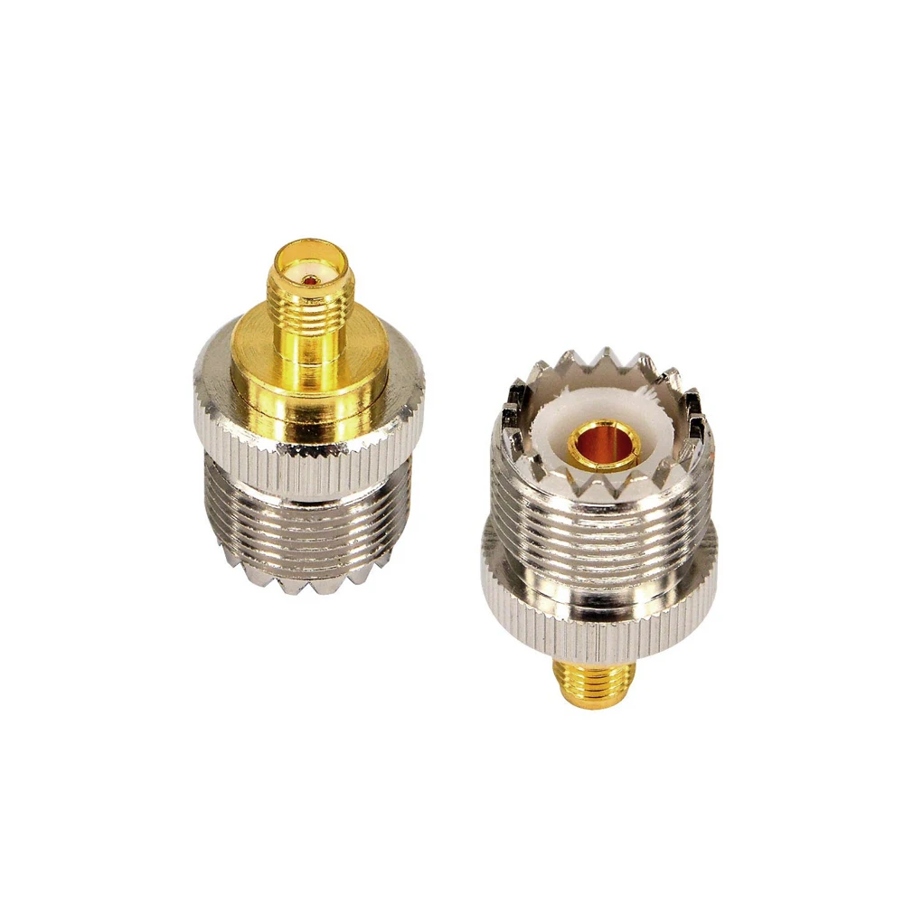2pcs RF Coaxial Coax Connector SMA Female to UHF Female SMA Female to SO239 Female RF Two Way Radio Coax Adapter Accessories
2pcs RF Coaxial Coax Connector SMA Female to UHF Female SMA Female to SO239 Female RF Two Way Radio Coax Adapter Accessories