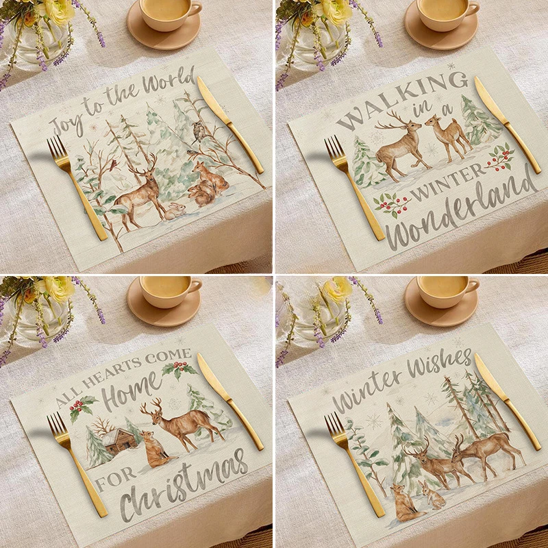 2025 Christmas Decoration Table Placemats Elk Snowman Xmas Tree Print Dining Table Mat New Year Table Decoration Navidad1/2/4pcs
2025 Christmas Decoration Table Placemats Elk Snowman Xmas Tree Print Dining Table Mat New Year Table Decoration Navidad1/2/4pcs