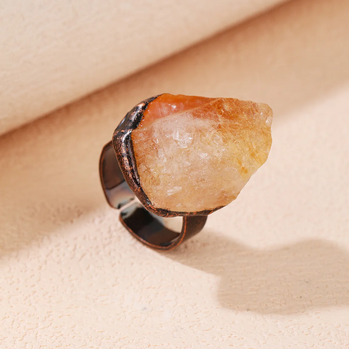 YEEVAA Vintage Citrine Raw Stone Ring Healing Crystal Adjustable Gemstone Handmade Jewelry Gift for Women Girls
YEEVAA Vintage Citrine Raw Stone Ring Healing Crystal Adjustable Gemstone Handmade Jewelry Gift for Women Girls