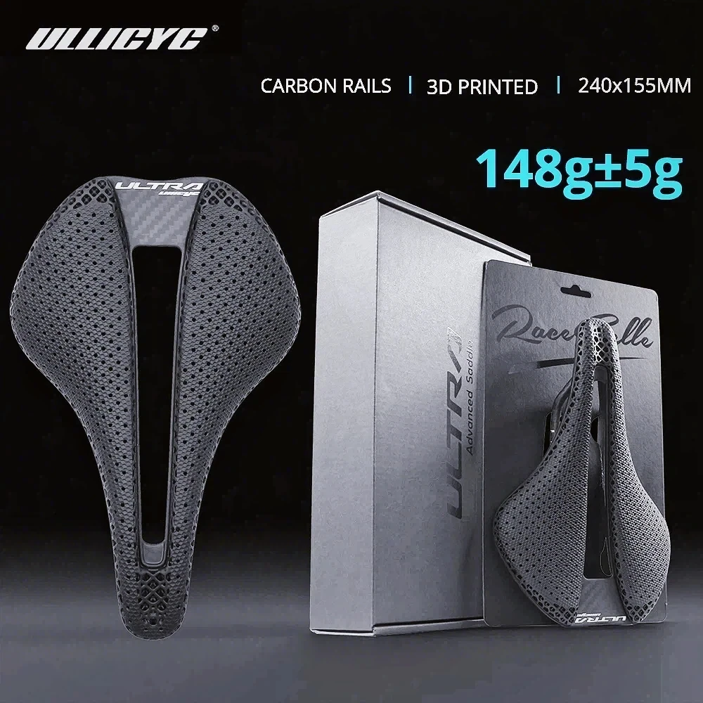 ULLICYC Ultra 3D Printed Ultralight Bicycle Saddle 148g 240x155mm Carbon Saddle Bicycle Seats for MTB Road Gravel Bike Parts
ULLICYC Ultra 3D Printed Ultralight Bicycle Saddle 148g 240x155mm Carbon Saddle Bicycle Seats for MTB Road Gravel Bike Parts