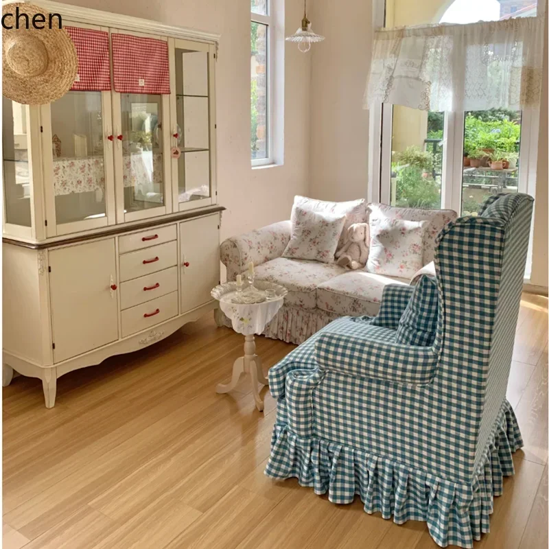 b2 1sofa pastoral small floral skirt plaid single chair living room decoration
b2 1sofa pastoral small floral skirt plaid single chair living room decoration