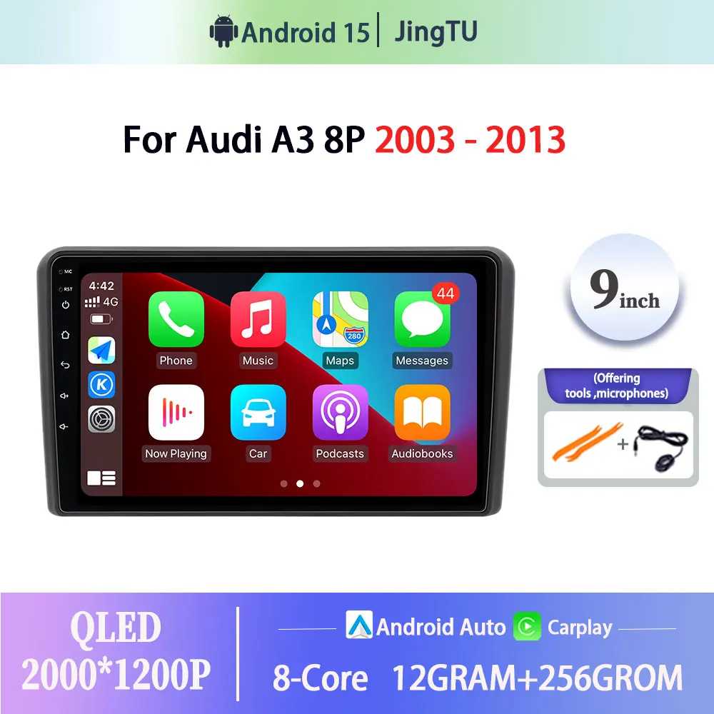 Android 15 Carplay Auto GPS Navigation Radio Multimedia Player For Audi A3 8P 2003 - 2013 Head Unit video Stereo Car Radio
Android 15 Carplay Auto GPS Navigation Radio Multimedia Player For Audi A3 8P 2003 - 2013 Head Unit video Stereo Car Radio