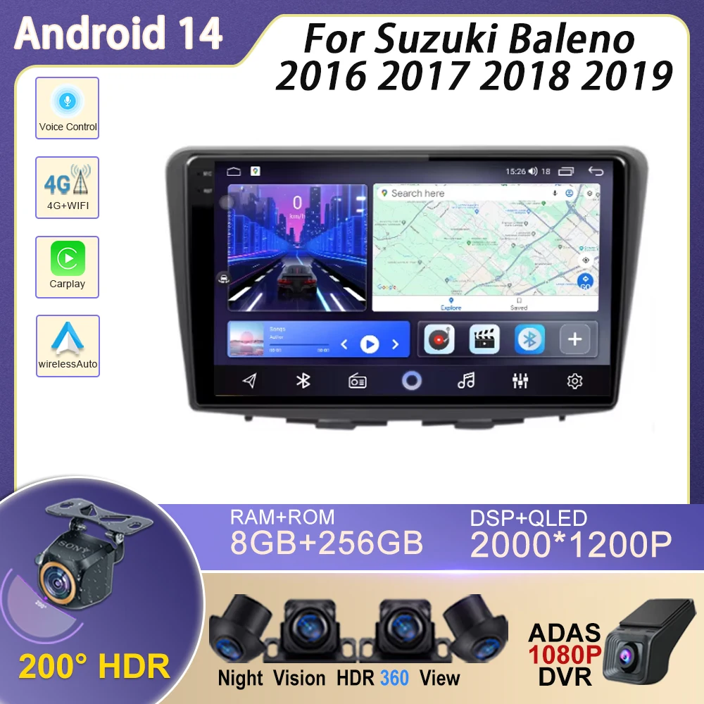 Android auto For Suzuki Baleno 2016 2017 2018 2019 Car Radio GPS Navigation Multimedia Video Player Touch Screen No 2din DVD
Android auto For Suzuki Baleno 2016 2017 2018 2019 Car Radio GPS Navigation Multimedia Video Player Touch Screen No 2din DVD