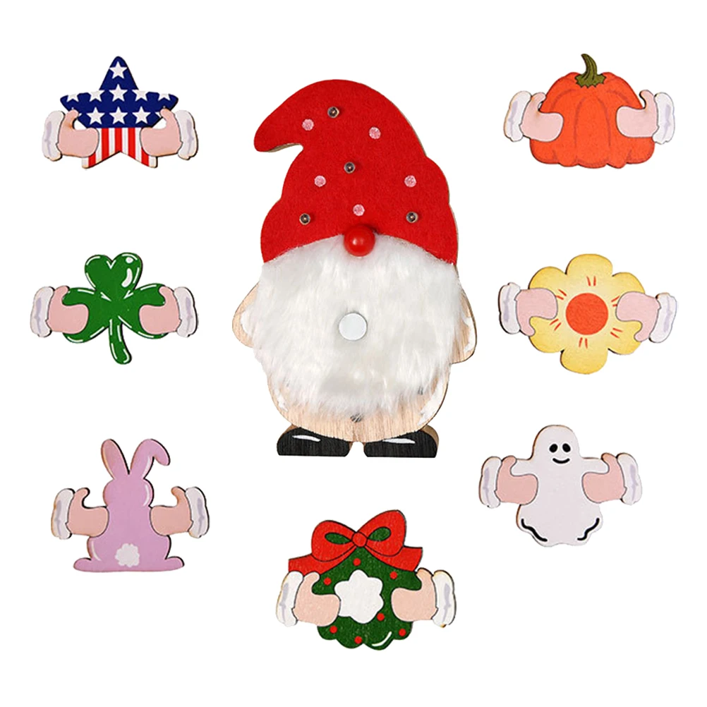 Wooden Craft Home Ornament Christmas Decorations Faceless Glowing Replaceable Magnetic Desktop Decor Luminous Adorn Durable
Wooden Craft Home Ornament Christmas Decorations Faceless Glowing Replaceable Magnetic Desktop Decor Luminous Adorn Durable