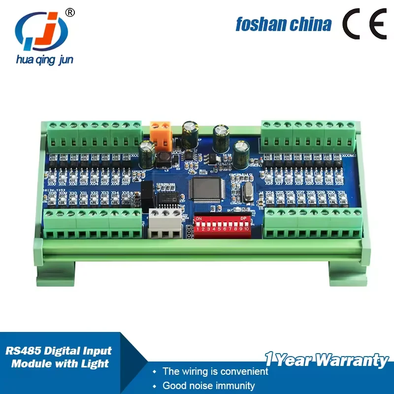 Huaqingjun 32-канальный модуль ввода RS485, цифровое сбора данных, 24 В постоянного тока с подсветкой, плата связи Modbus RTU для ПЛК
Huaqingjun 32-канальный модуль ввода RS485, цифровое сбора данных, 24 В постоянного тока с подсветкой, плата связи Modbus RTU для ПЛК