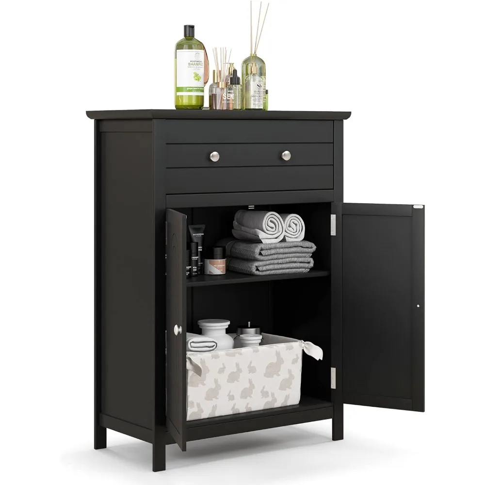 Bathroom Floor Cabinet, Wooden Side Storage Organizer w/Larger Drawer, Adjustable Shelf for Living Room, Kitchen, Entryway
Bathroom Floor Cabinet, Wooden Side Storage Organizer w/Larger Drawer, Adjustable Shelf for Living Room, Kitchen, Entryway
