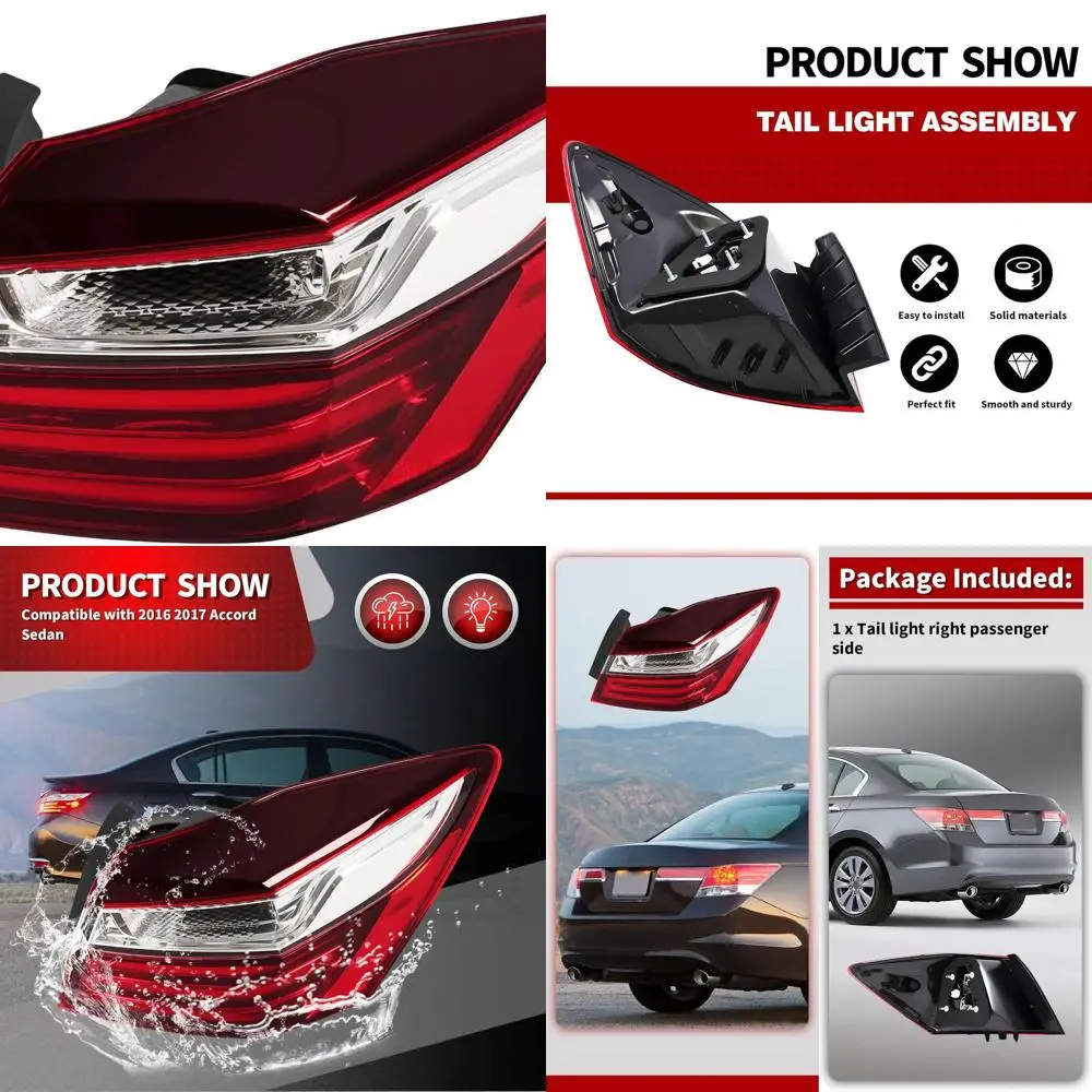 2016-2017 Honda Accord Sedan 4-Door Passenger Side Right Rear Tail Light Assembly with Bulbs HO280510833500 T2AA21
2016-2017 Honda Accord Sedan 4-Door Passenger Side Right Rear Tail Light Assembly with Bulbs HO280510833500 T2AA21