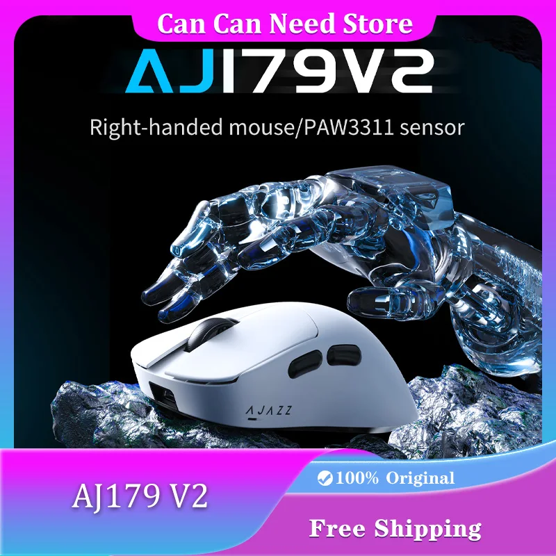 AJAZZ AJ179 V2 MAX Wireless Mouse 3Mode Ergonomics Long Battery Life Lightweight Customized E-sports Gaming Mouse PC Accessory
AJAZZ AJ179 V2 MAX Wireless Mouse 3Mode Ergonomics Long Battery Life Lightweight Customized E-sports Gaming Mouse PC Accessory