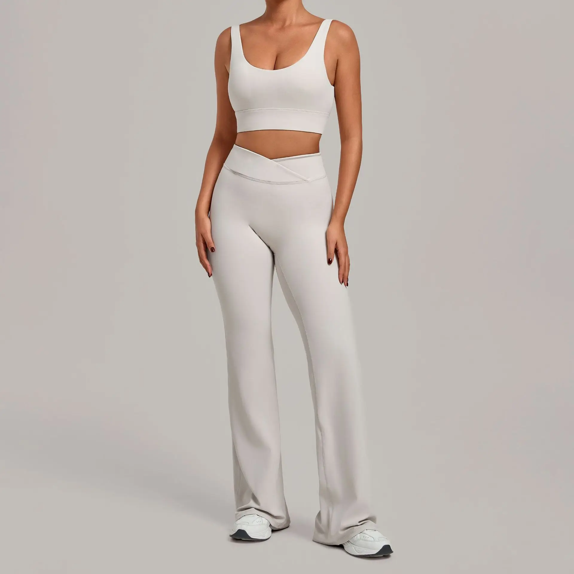 Women's Gym Workout Activewear Yoga Sets Compression Quick-dry Workout Outfit Sports Running Set Open back Bra + Flare Pants
Women's Gym Workout Activewear Yoga Sets Compression Quick-dry Workout Outfit Sports Running Set Open back Bra + Flare Pants