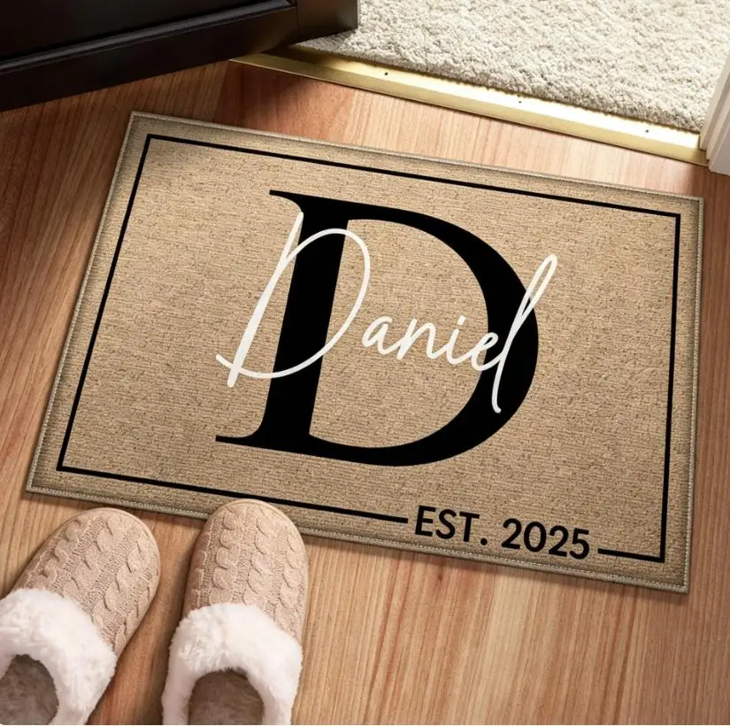 New home gift custom date floor mat personalized family initial 40x60cm doormat for first house establishment decor
New home gift custom date floor mat personalized family initial 40x60cm doormat for first house establishment decor