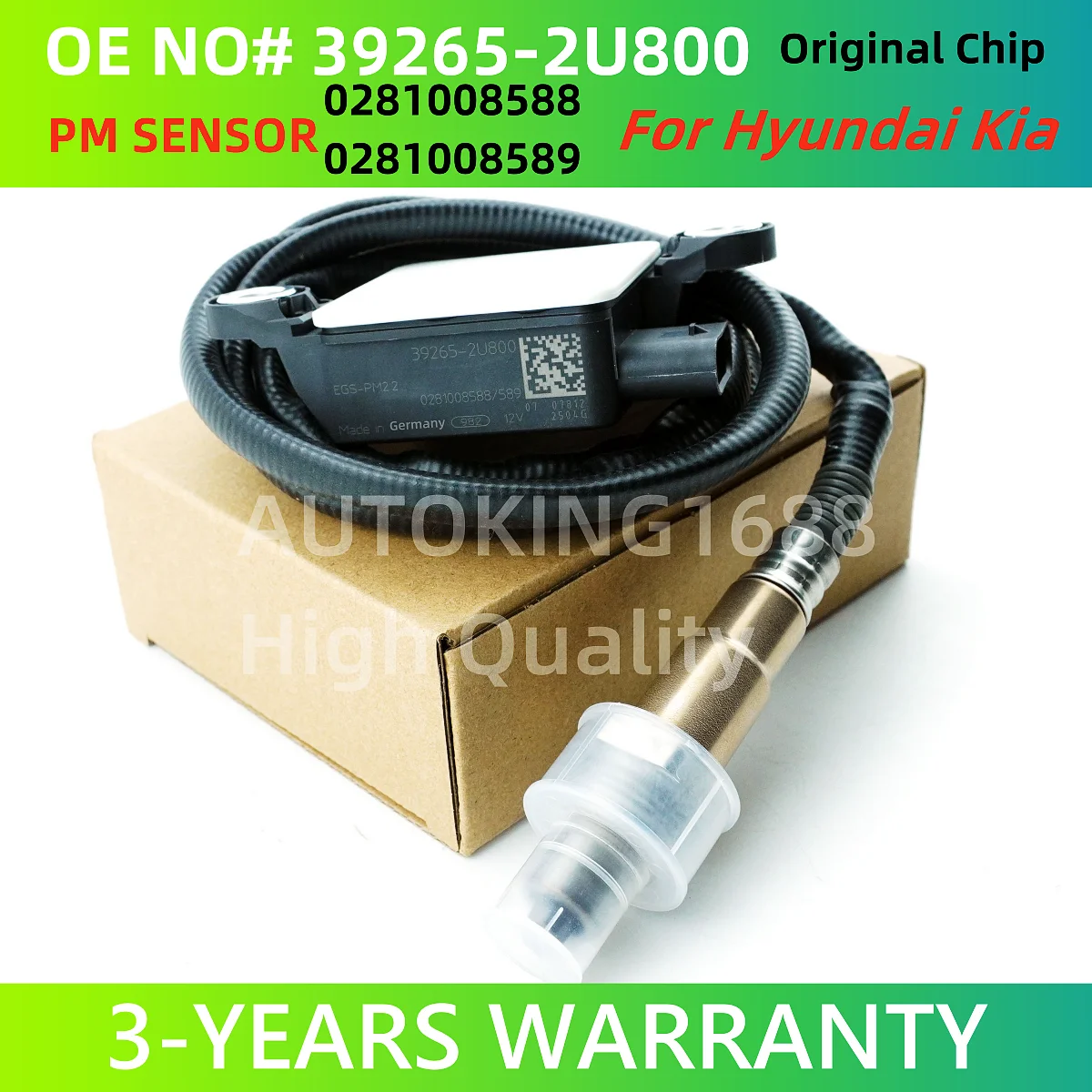 392652U800 0281008588 0281008589 Particulate Matter Sensor PM Sensor 39265-2U800 For Hyundai Tucson NX4 2021-2024 39265 2U800
392652U800 0281008588 0281008589 Particulate Matter Sensor PM Sensor 39265-2U800 For Hyundai Tucson NX4 2021-2024 39265 2U800