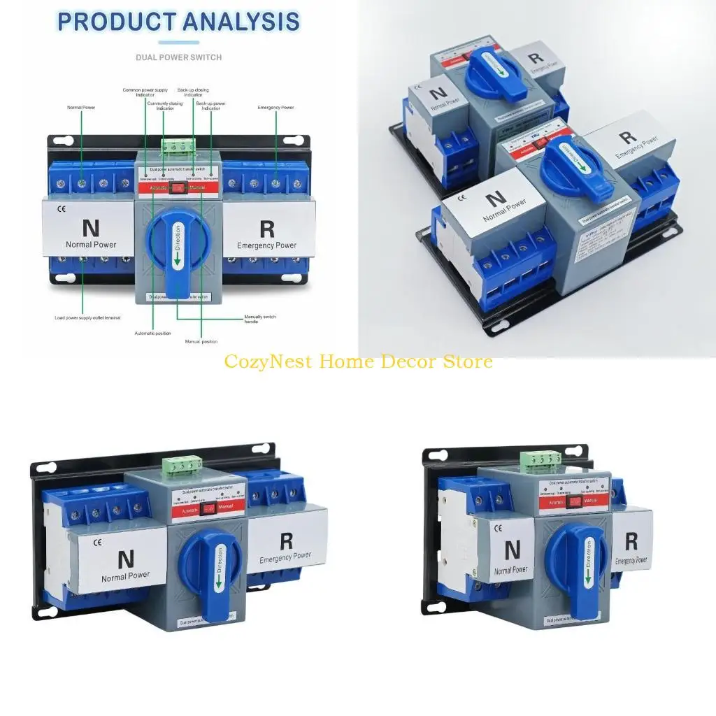 92MF 2P/4P Electrical Selectors Switches Replacement Double Power Automatic Transfer Conversion Switches Controller Easy to Use
92MF 2P/4P Electrical Selectors Switches Replacement Double Power Automatic Transfer Conversion Switches Controller Easy to Use