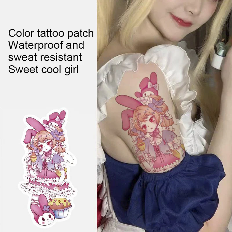 Kawaii Sanrio Cute Tattoo Patch Personification Mymelody Kuromi Spice Girl Sweet Cool Girl Heart Cartoon Waterproof Lasting
Kawaii Sanrio Cute Tattoo Patch Personification Mymelody Kuromi Spice Girl Sweet Cool Girl Heart Cartoon Waterproof Lasting