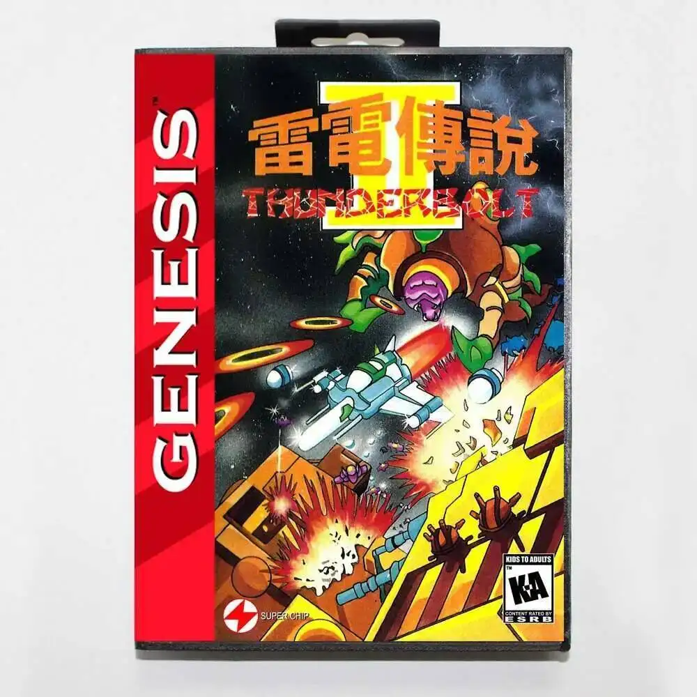 ThunderBolt II MD Game Card with US Box for 16 Bit Sega Megadrive Genesis Console
ThunderBolt II MD Game Card with US Box for 16 Bit Sega Megadrive Genesis Console