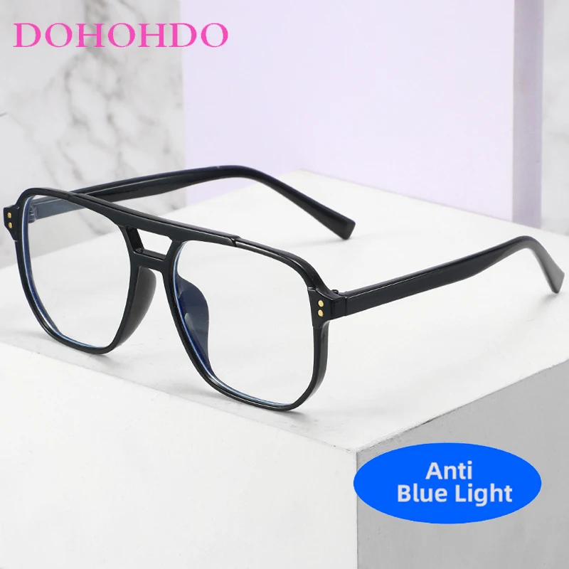 Classic Big Frame Twin Bridge Pilot Anti-Blue Light Glasses Women Men Trendy Brand Designer Reading Eye Protection Eyeglasses
Classic Big Frame Twin Bridge Pilot Anti-Blue Light Glasses Women Men Trendy Brand Designer Reading Eye Protection Eyeglasses