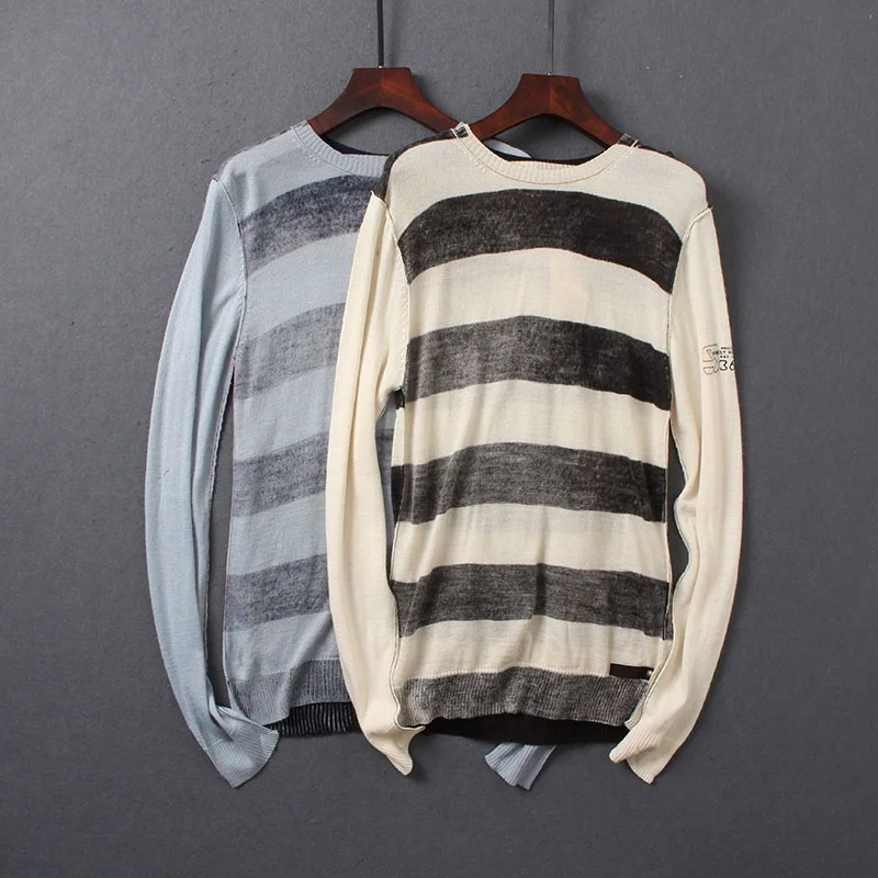 Облегающий трикотаж в полоску, мужской круглый пуловер Ne, тонкий шерстяной длинный свек, повседневный топ, молодежная осенняя одежда
Облегающий трикотаж в полоску, мужской круглый пуловер Ne, тонкий шерстяной длинный свек, повседневный топ, молодежная осенняя одежда