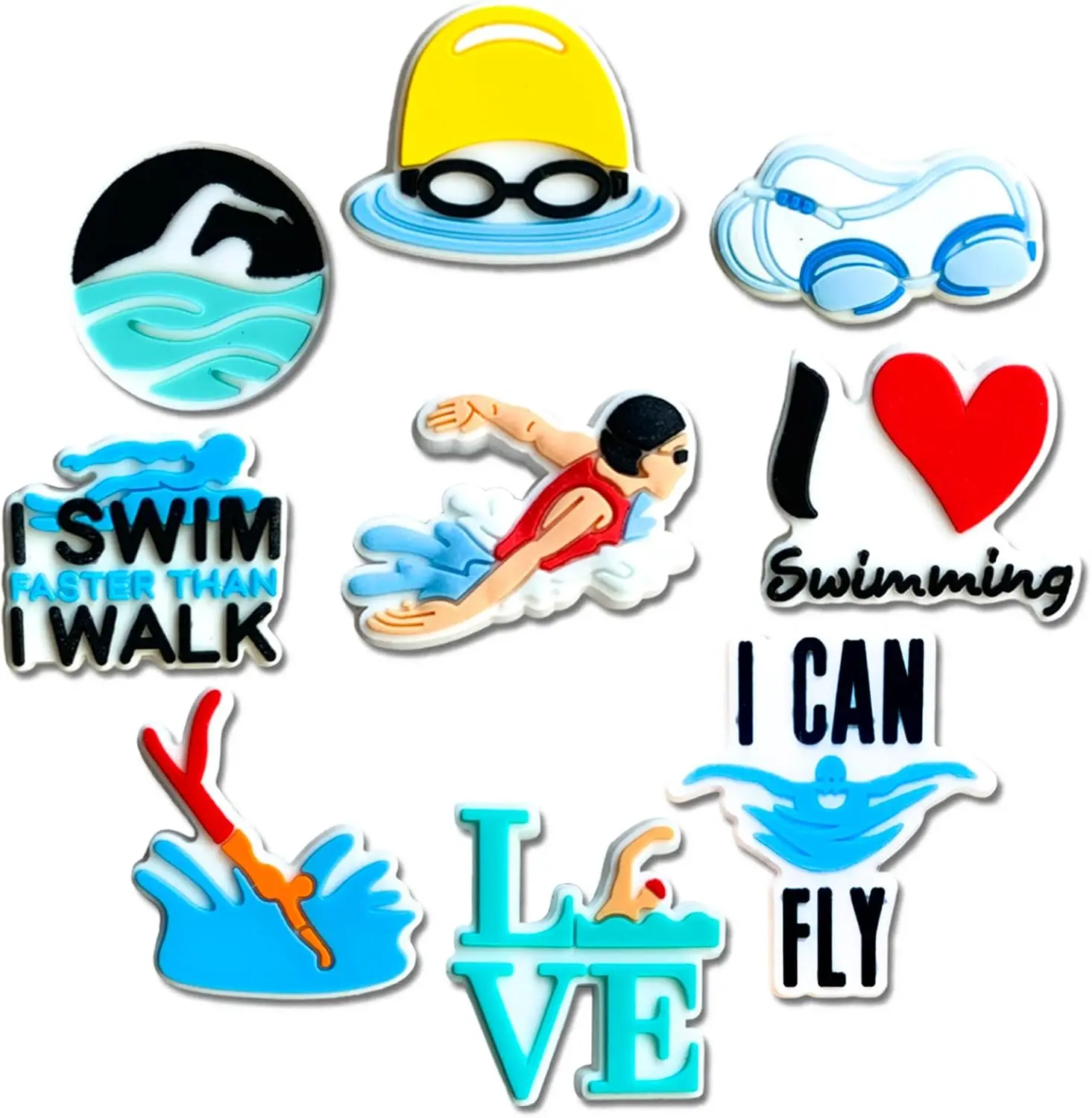 Sports Shoe Decoration Charms for Clog, Softball Baseball Basketball Volleyball Soccer Swimming
Sports Shoe Decoration Charms for Clog, Softball Baseball Basketball Volleyball Soccer Swimming